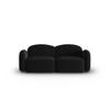 SOFA Blair aus Samt schwarz 2 Sitzplätze - Schwarz, Textil (87/80/194cm) - Micadoni
