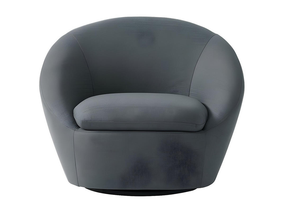 DREHSESSEL - Stoff - Grau - LACARA II - Grau, Textil (88/70/78cm) - Vente-Unique