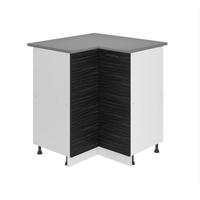 KÜCHENUNTERSCHRANK 90 cm SNP mit Arbeitsplatte, mit 1 Tür, Königliches Ebenholz - Schwarz, Holz (90/85/90cm) - B BELINI GROUP