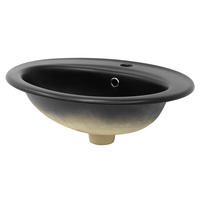 WASCHBECKEN - Schwarz, Keramik (49/57/57cm) - ML-DESIGN