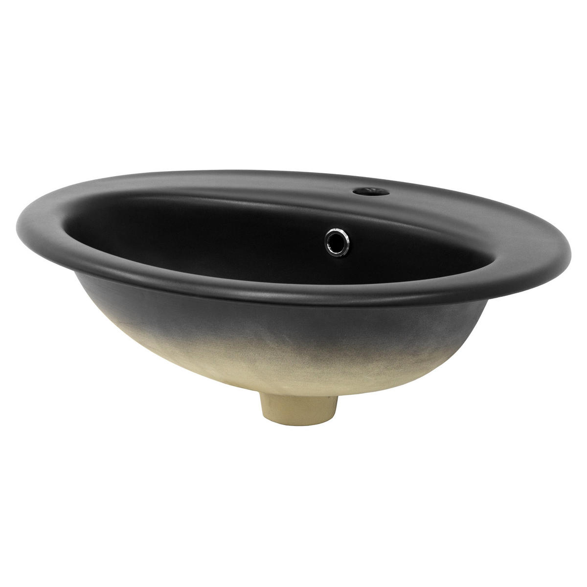 WASCHBECKEN - Schwarz, Keramik (49/57/57cm) - ML-DESIGN