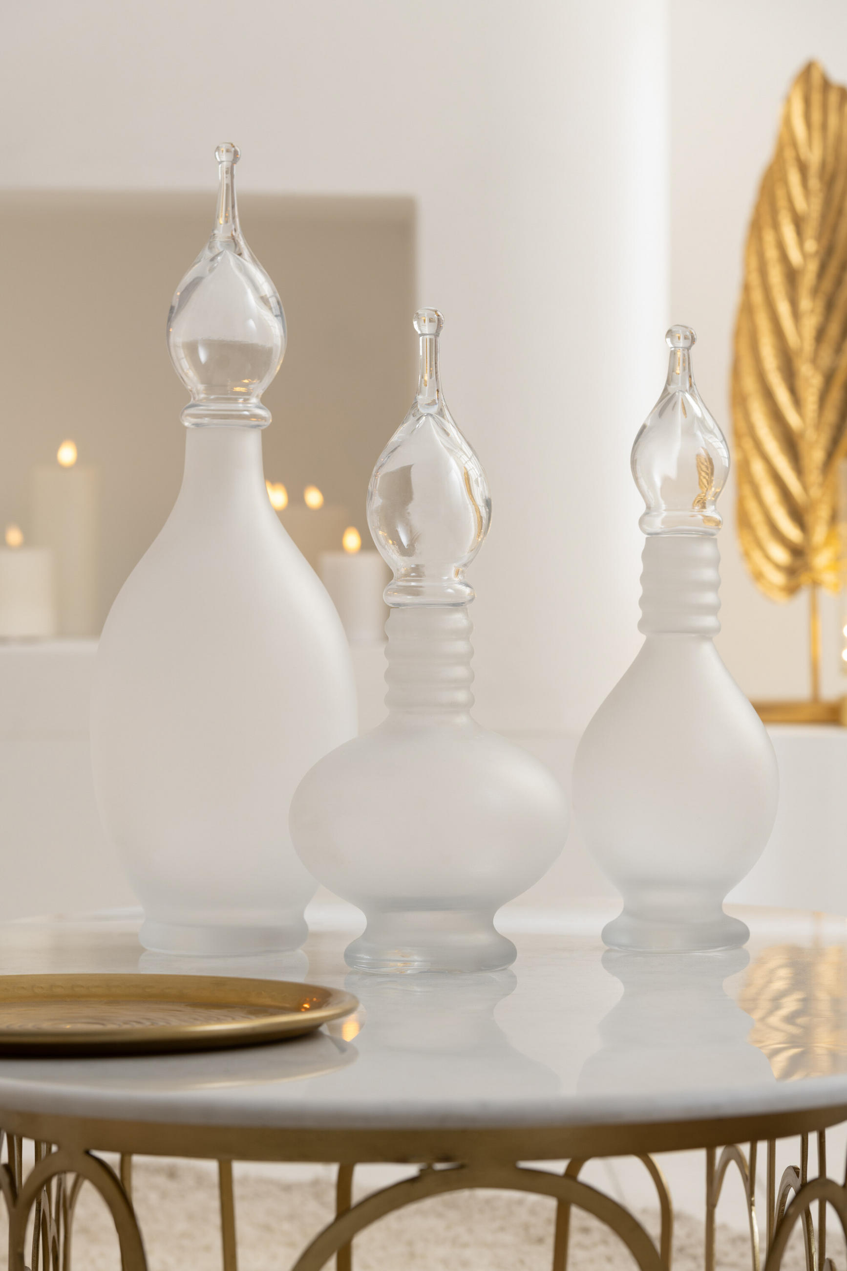 Thumbnail - J-Line Deko-Objekte, Transparent, Glas, 17x53x17 cm, Dekoration, Skulpturen & Dekoobjekte, Dekoobjekte