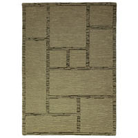 TEPPICH aus Wolle, handgetuftet, GANNEL, in Salbeigrün, Blockdesign, 200 x 290 cm - Grün, Textil (200/290cm) - KADIMA DESIGN