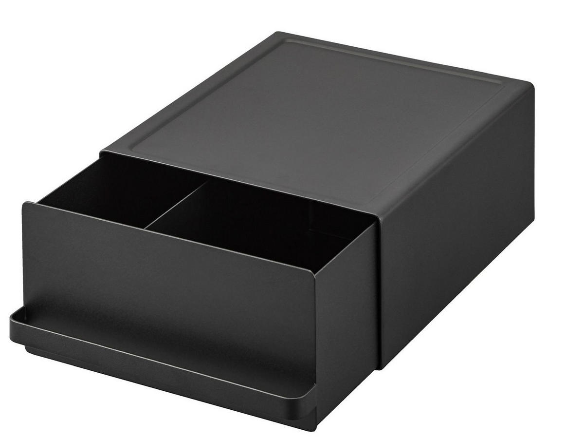 ARBEITSPLATTEN-SCHUBLADE Tower schwarz 22/11/27 cm - Schwarz, Metall (22/11/27cm) - Yamazaki