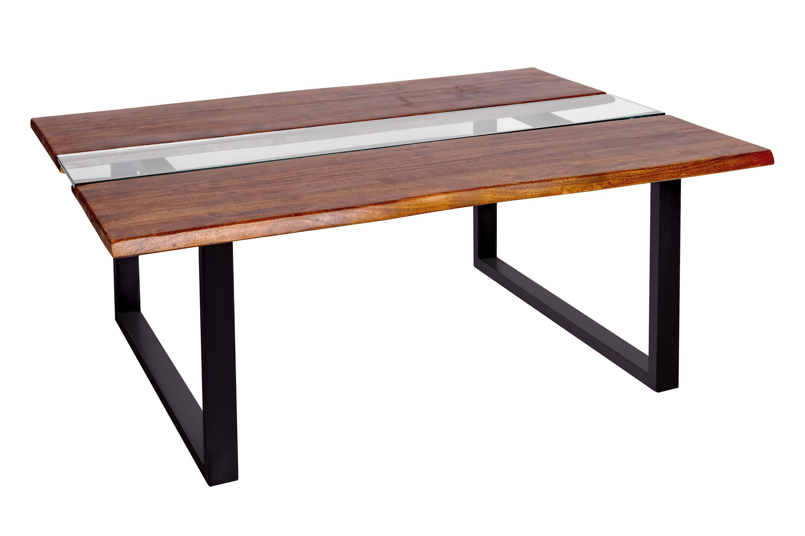 COUCHTISCH FRANCO - Nussbaumfarben/Walnussfarben, Holz/Metall (80/118/45cm) - SAM