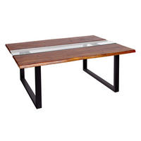 COUCHTISCH FRANCO - Nussbaumfarben/Walnussfarben, Holz/Metall (80/118/45cm) - SAM