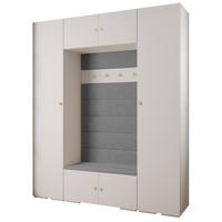GARDEROBEN-SET 236,7/200/47 - Goldfarben/Weiß, Holz/Kunststoff (200/236.7/47cm) - Abiks Möbel