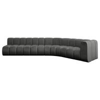 ECKSOFA modulares Sofa Karex-L2 - 399x194x70 cm Dunkelgrau - Dunkelgrau, Holzwerkstoff/Textil (399/194cm) - ALTDECOR
