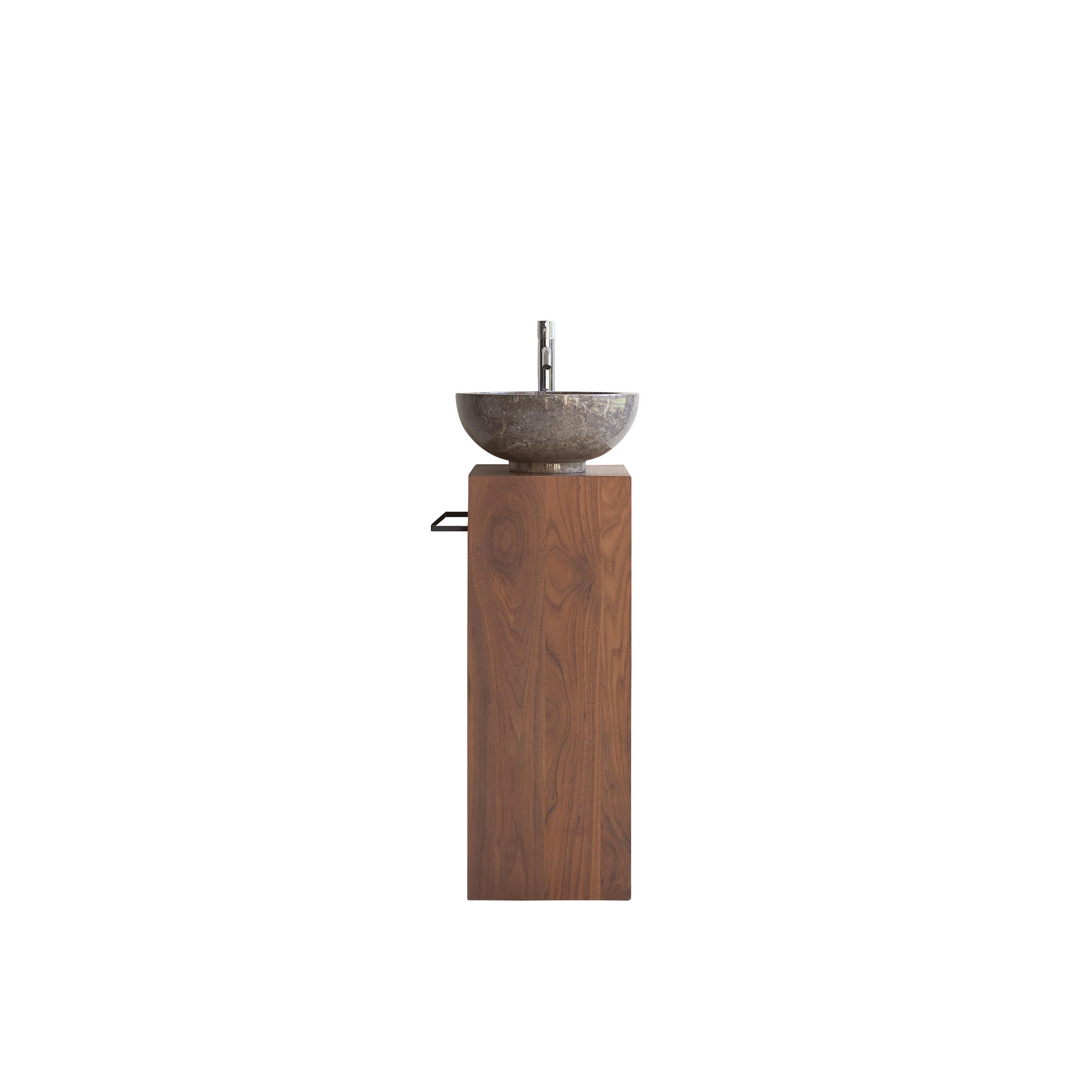WASCHTISCHUNTERSCHRANK Stelle Dunkelbraun aus Walnuss - Dunkelbraun, Holz (30/78/40cm) - Tikamoon