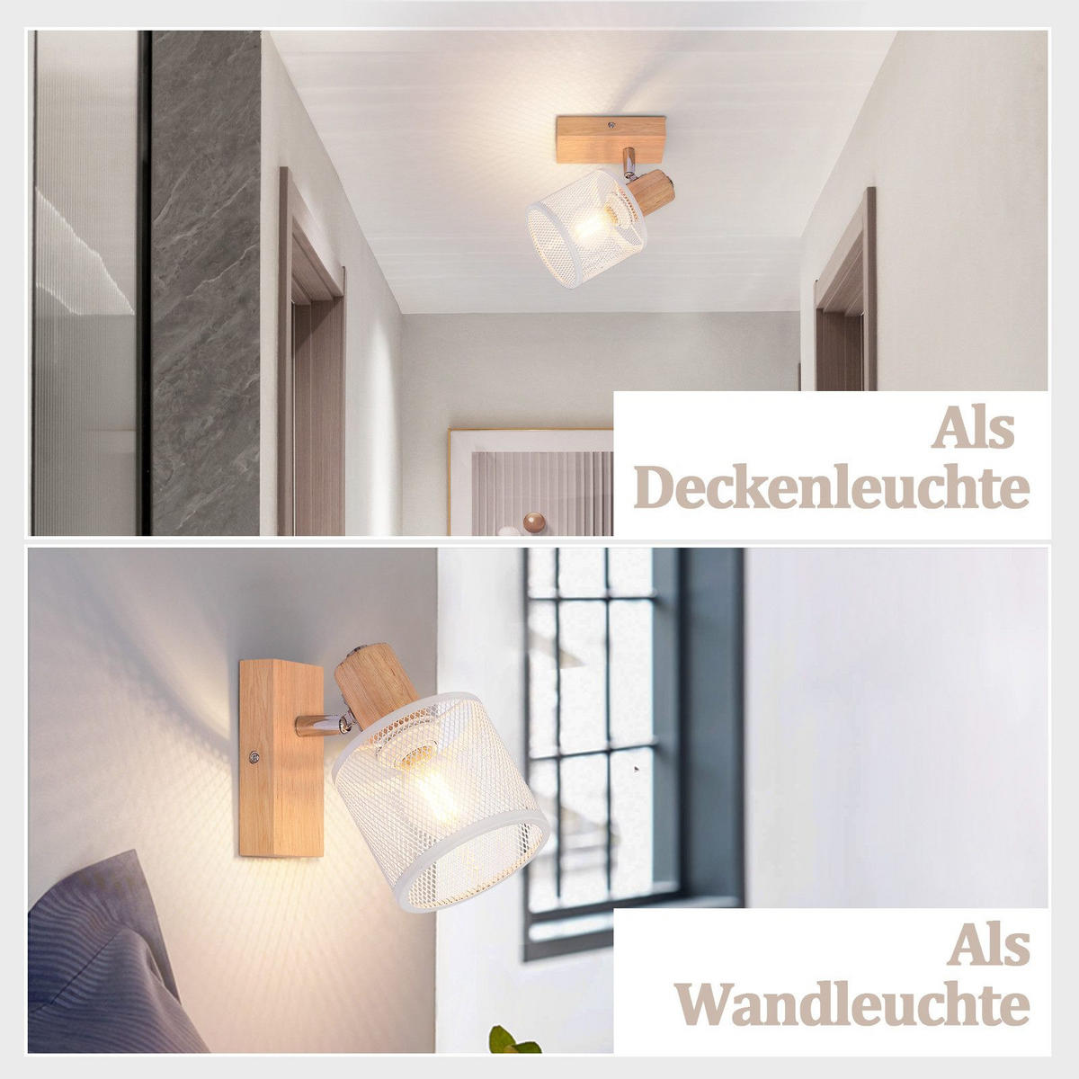 STRAHLER Gisela 1-flammig 16/10/14 cm - Weiß, Metall (16/10/14cm) - Nettlife