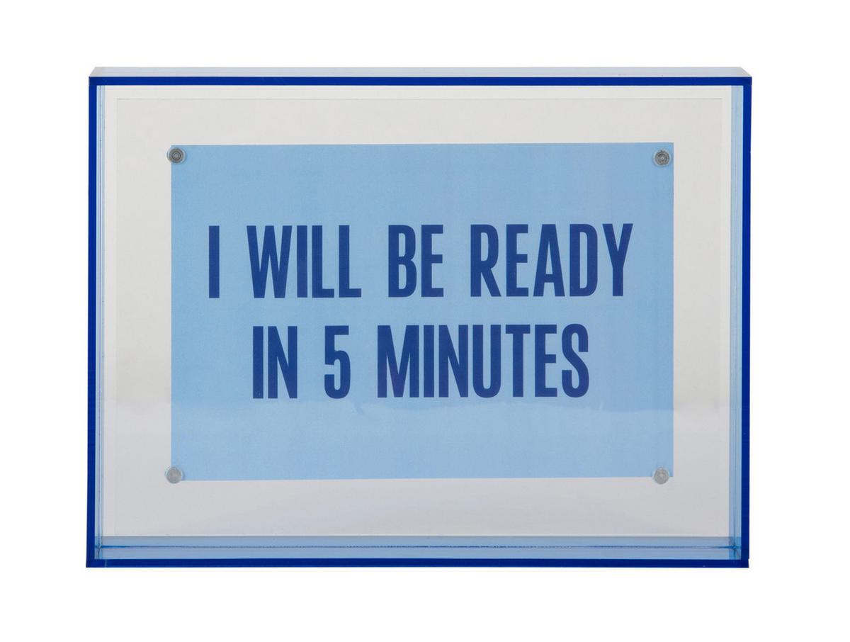 BILDERRAHMEN Gayo Acrylic Blau 3/19/14 cm - Blau, Kunststoff (19/14/3cm) - Present Time