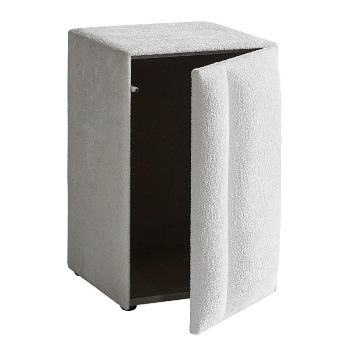 NACHTTISCH AURORA 41/44/65 cm, Beige - Beige/Schwarz, Holz/Kunststoff (41/65/44cm) - Consilio Concept