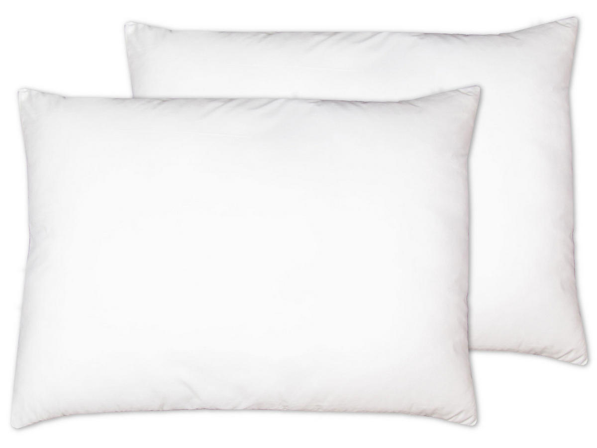 KISSEN, 2er-Set, 50x70 cm, 100% Polyester, Weiß - Weiß, Textil (50/70cm) - Zollner