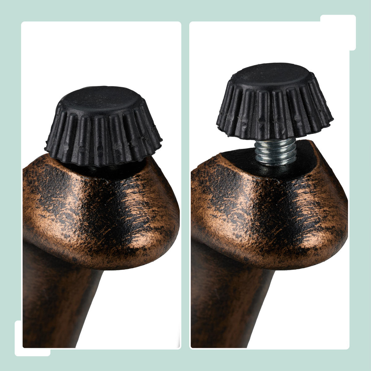 GARTENTISCH - Multicolor, Kunststoff/Metall (53.5/53.5/53cm) - Relaxdays