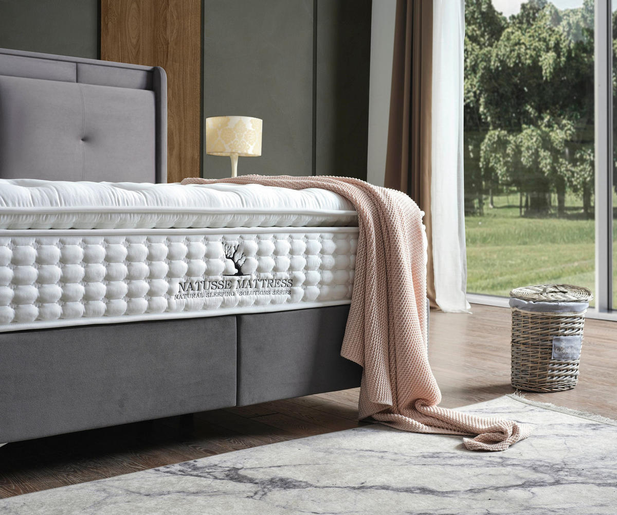 POLSTERBETT-SET Air Comfort 180x200 Grau - Bett inkl. Matratze - Grau, Metall (180/200cm) - Villa Möbel