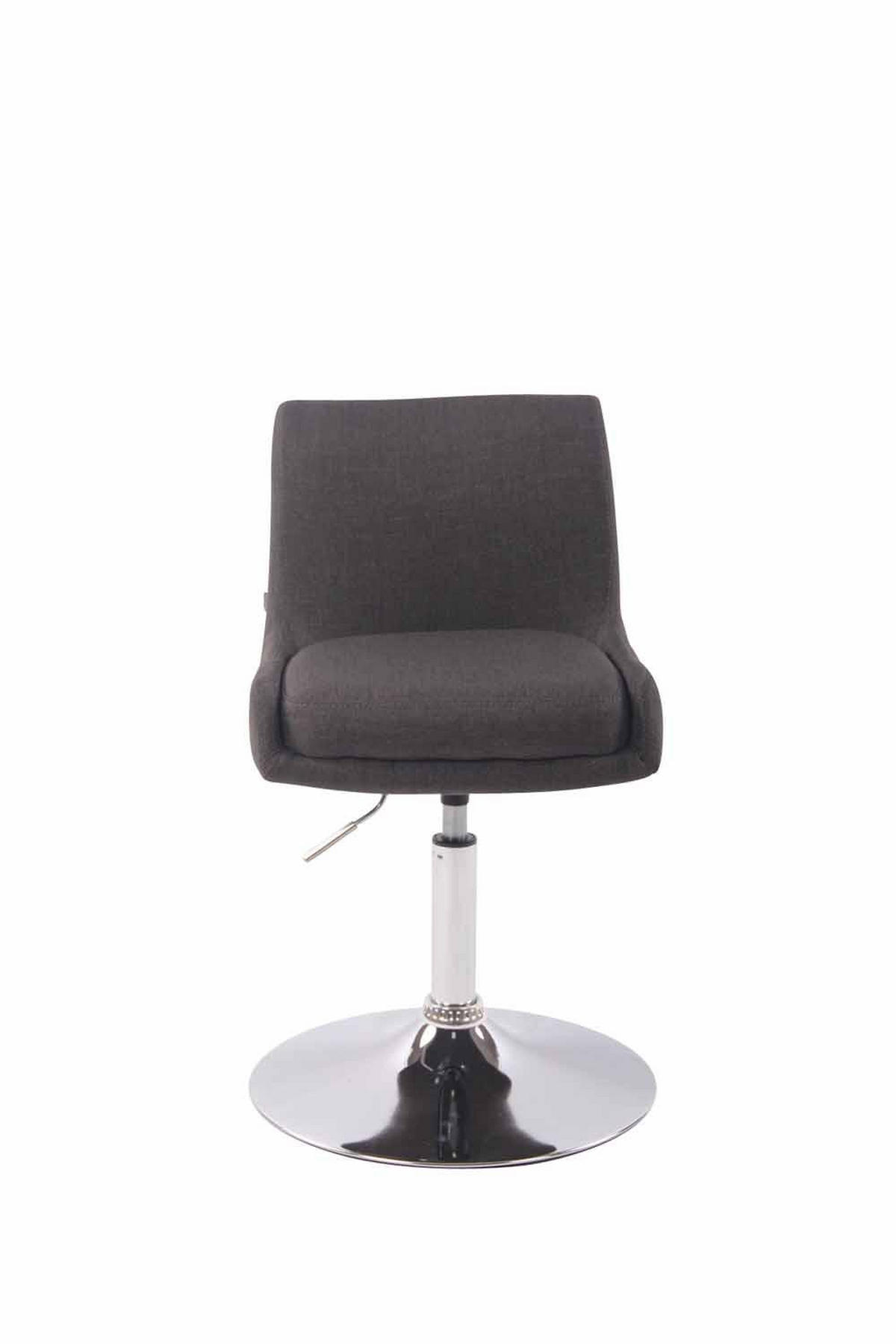 DREHSTUHL Stoff dunkelgrau - Chromfarben/Dunkelgrau, Textil/Metall (43/71/50cm) - CLP