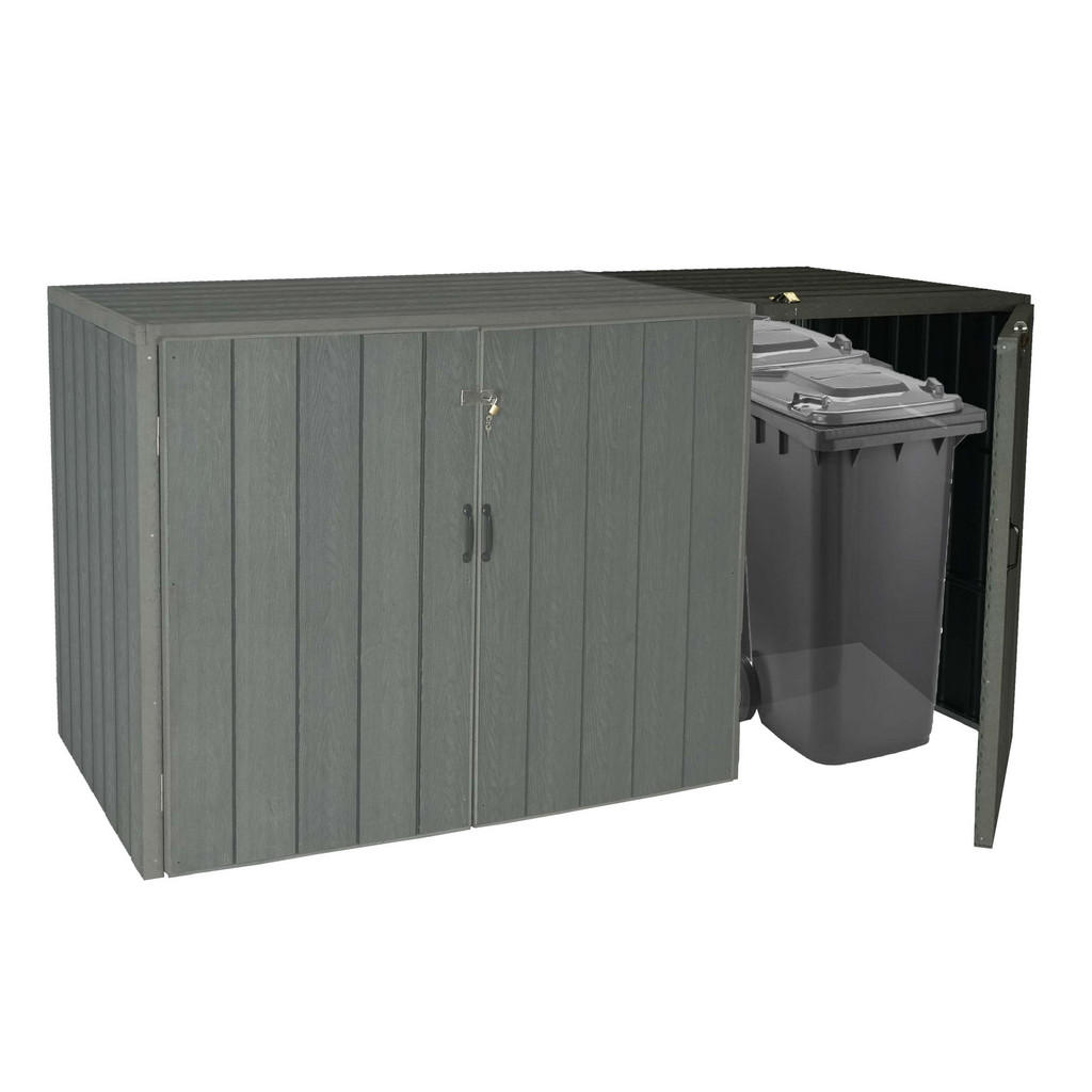 Thumbnail - MCW Mülltonnenbox, Grau, Metall, 79x117x105 cm, Aufbewahrung & Schutzhüllen