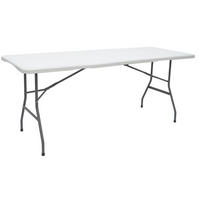 GARTENTISCH für 6 Personen, 180/70cm, Weiß - Weiß, Kunststoff - Amanka