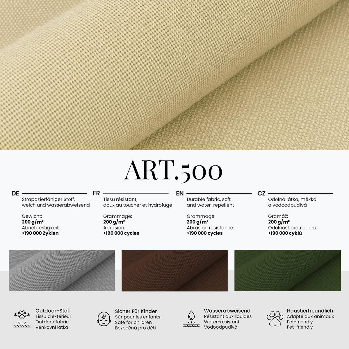 GARTENMÖBEL-SET ELBA: 1x Tisch, 2x Sofa, 1x Sessel - Grau - Grau, Textil - MKS