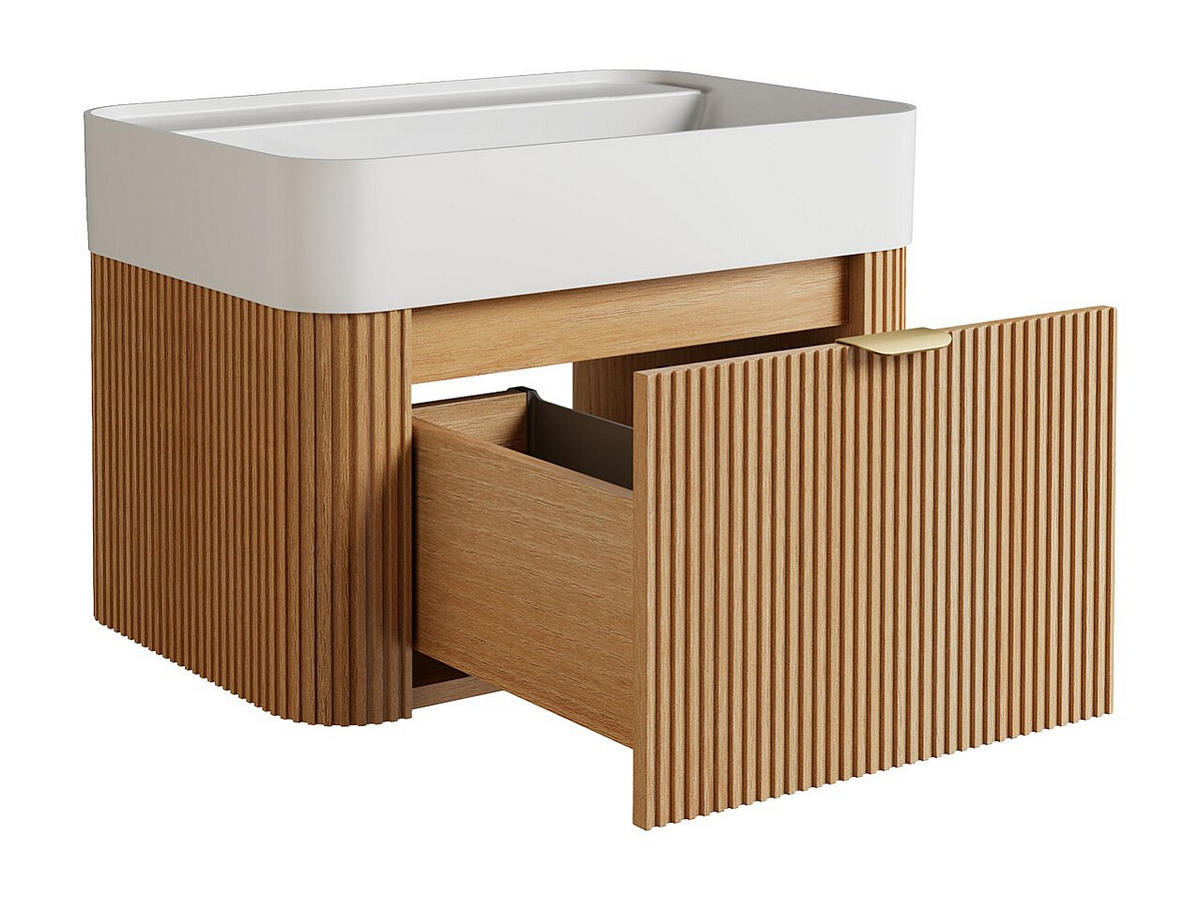 EINZELWASCHTISCH - 60 cmcm x 41 cmcm - Holz, Platte - Naturfarben Hell - BULMAS - Naturfarben, Holz (60/42/41cm) - Vente-Unique