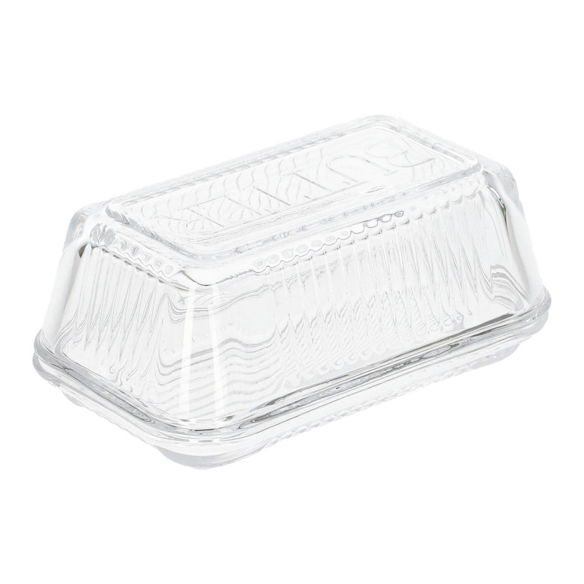 BUTTERDOSE Sier 17/10 cm - Transparent, Glas (10/8/17cm) - Homla