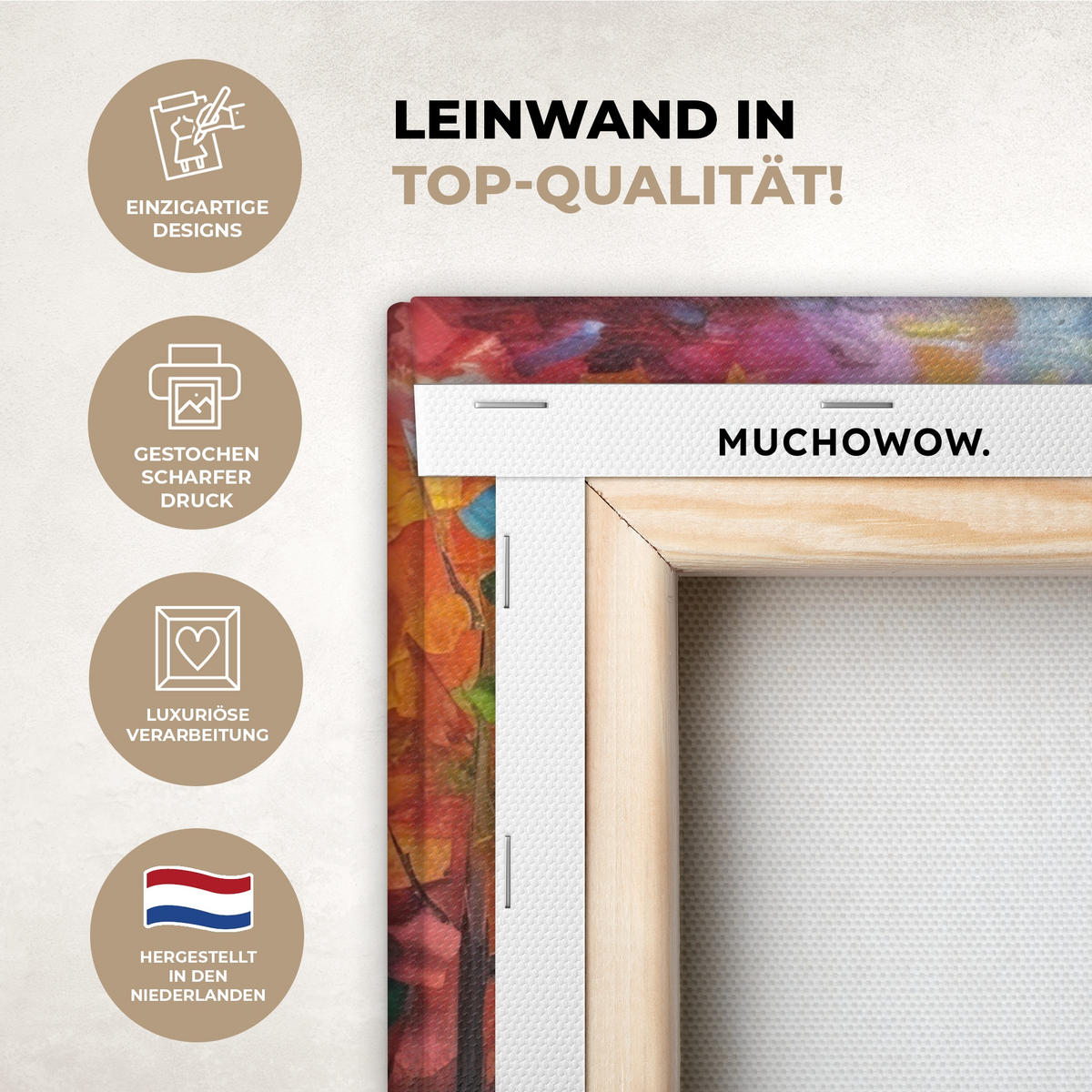 LEINWANDBILD Landschaft - Wald - Farben - Natur 30x40 cm - Multicolor, Textil (30/40cm) - MuchoWow