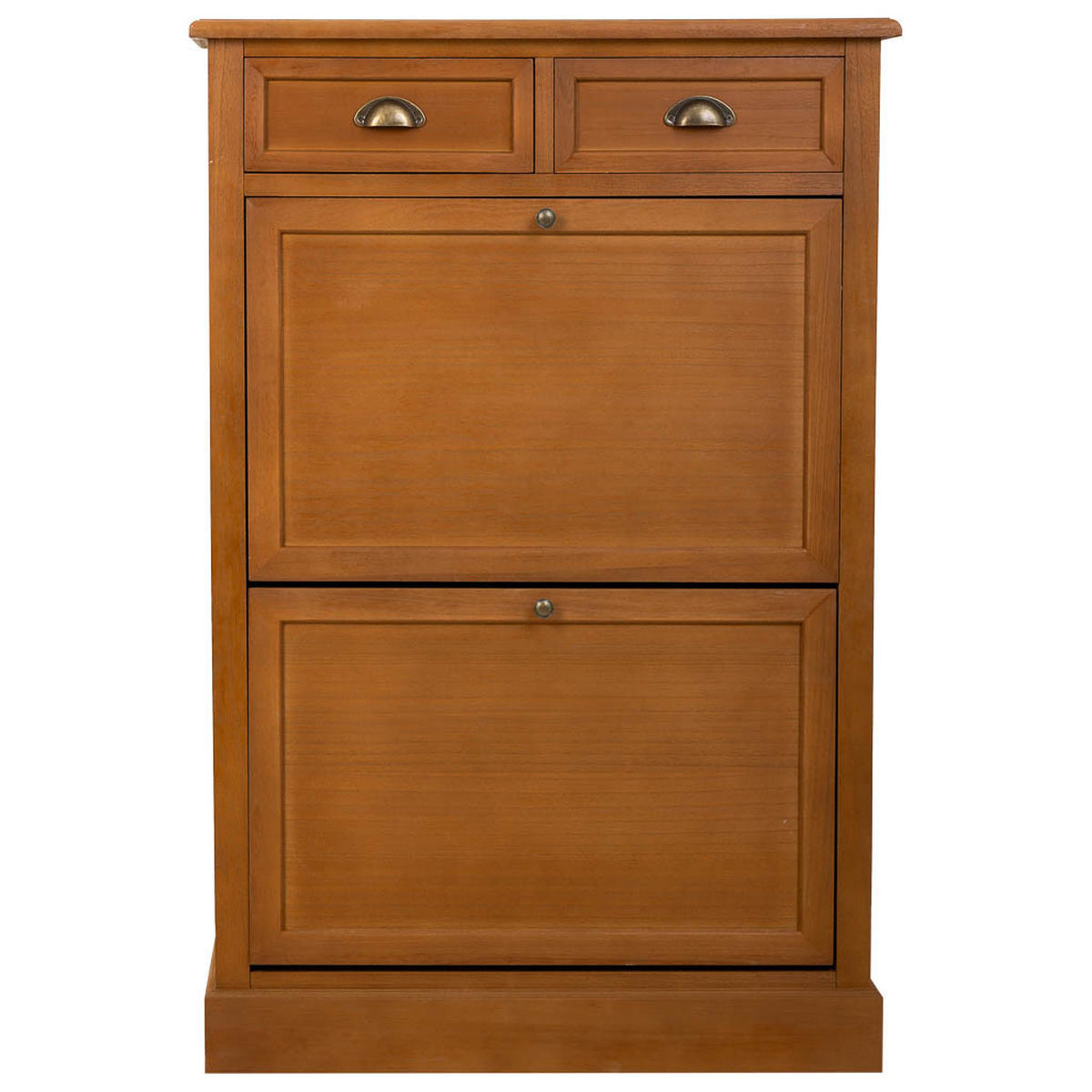 SCHUHSCHRANK aus Holz 80x33x120 cm - Braun, Holz (86/38/126cm) - Wanderlust