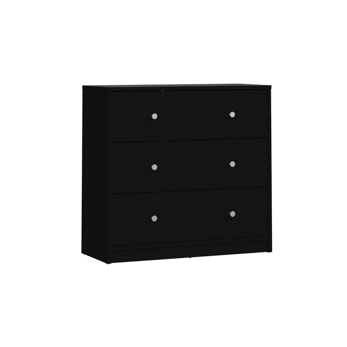 KOMMODE Schwarz - Schwarz, Holzwerkstoff (72/68/30cm) - ebuy24