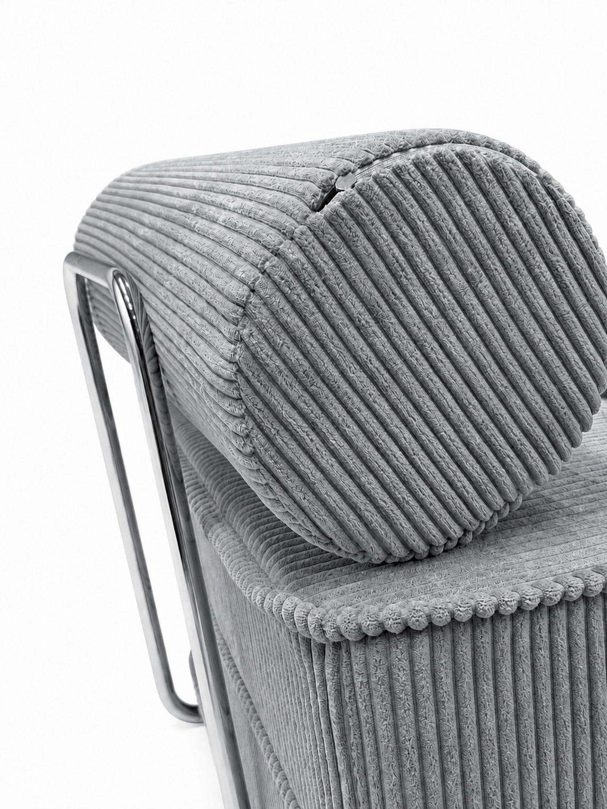 SCHLAFSESSEL ausklappbar, modularer Bodensessel mit Rückenrolle in Grau - Grau, Textil (80/62/95cm) - SURB