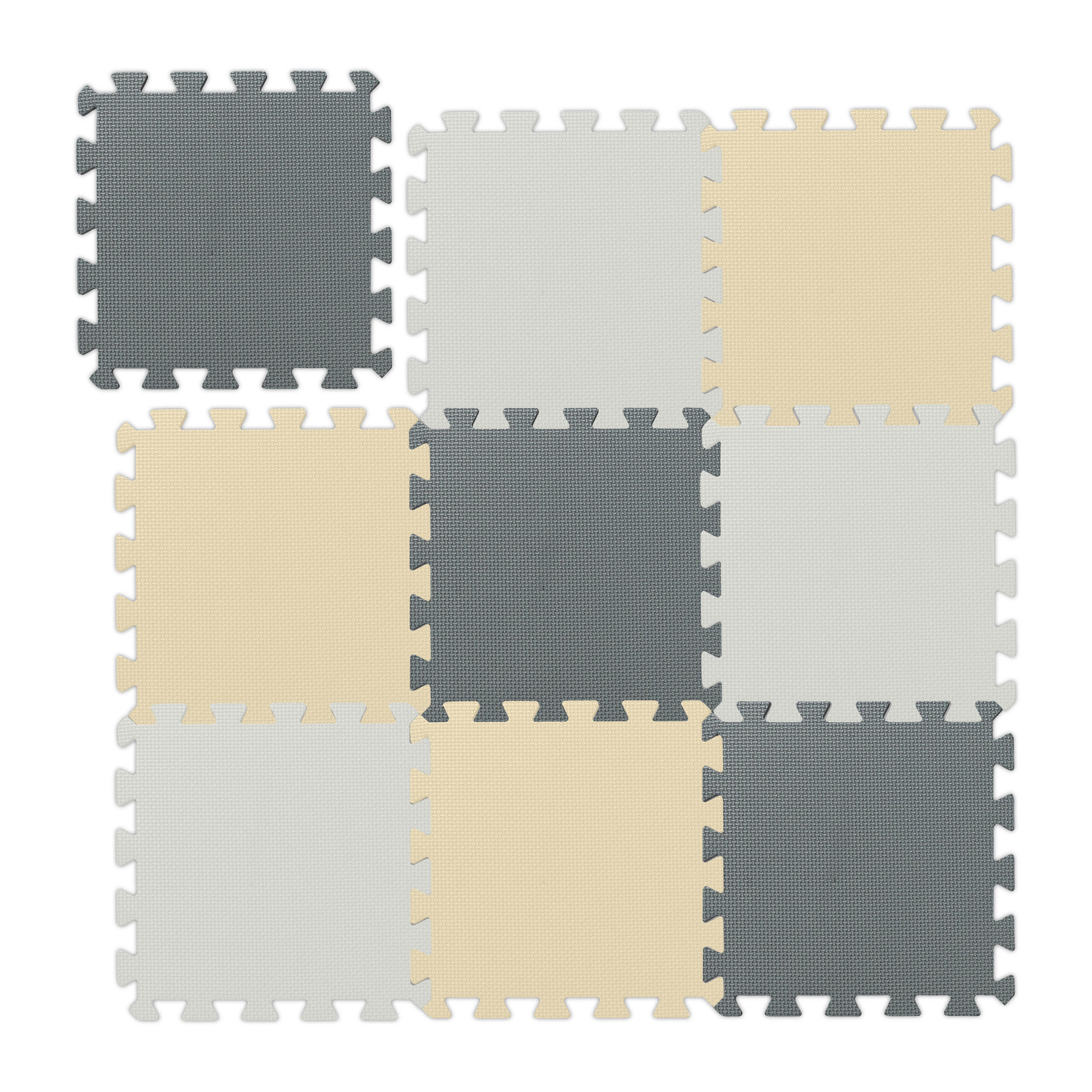 PUZZLEMATTE-SET - Multicolor, Textil (30/30cm) - Relaxdays