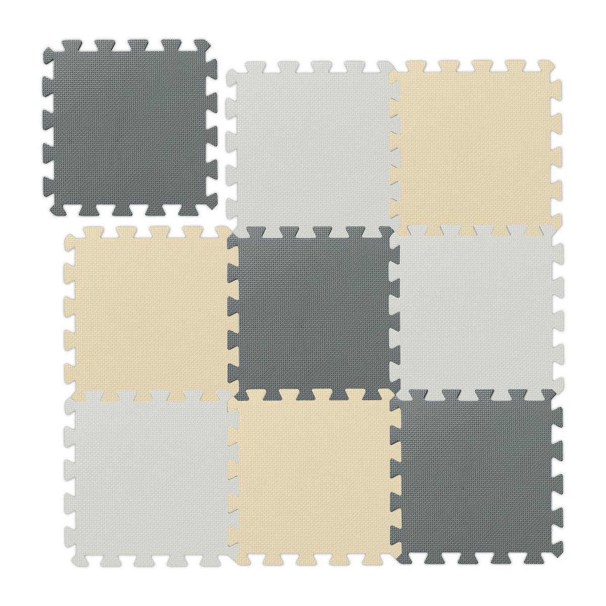 PUZZLEMATTE-SET - Multicolor, Textil (30/30cm) - Relaxdays