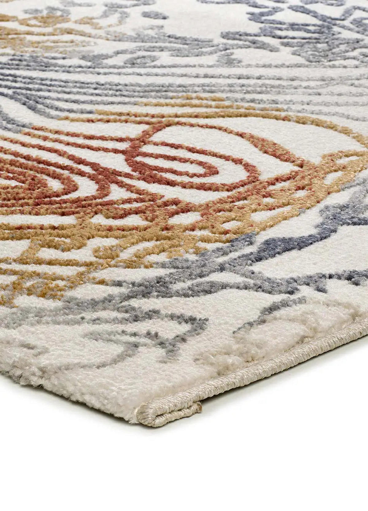 KURZFLORTEPPICH Creme / Mehrfarbig Amara 160/230 cm - Multicolor/Creme, Naturmaterialien/Textil (160/230cm) - Atticgo