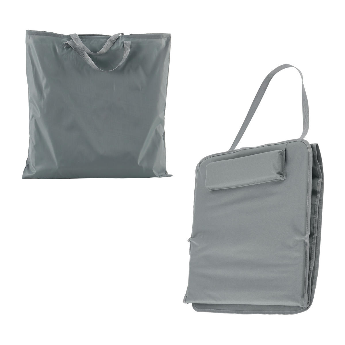 STRANDMATTEN-SET 2 TLG. Cellorigo - Dunkelgrau, Textil/Metall (160/42/49cm) - [en.casa]