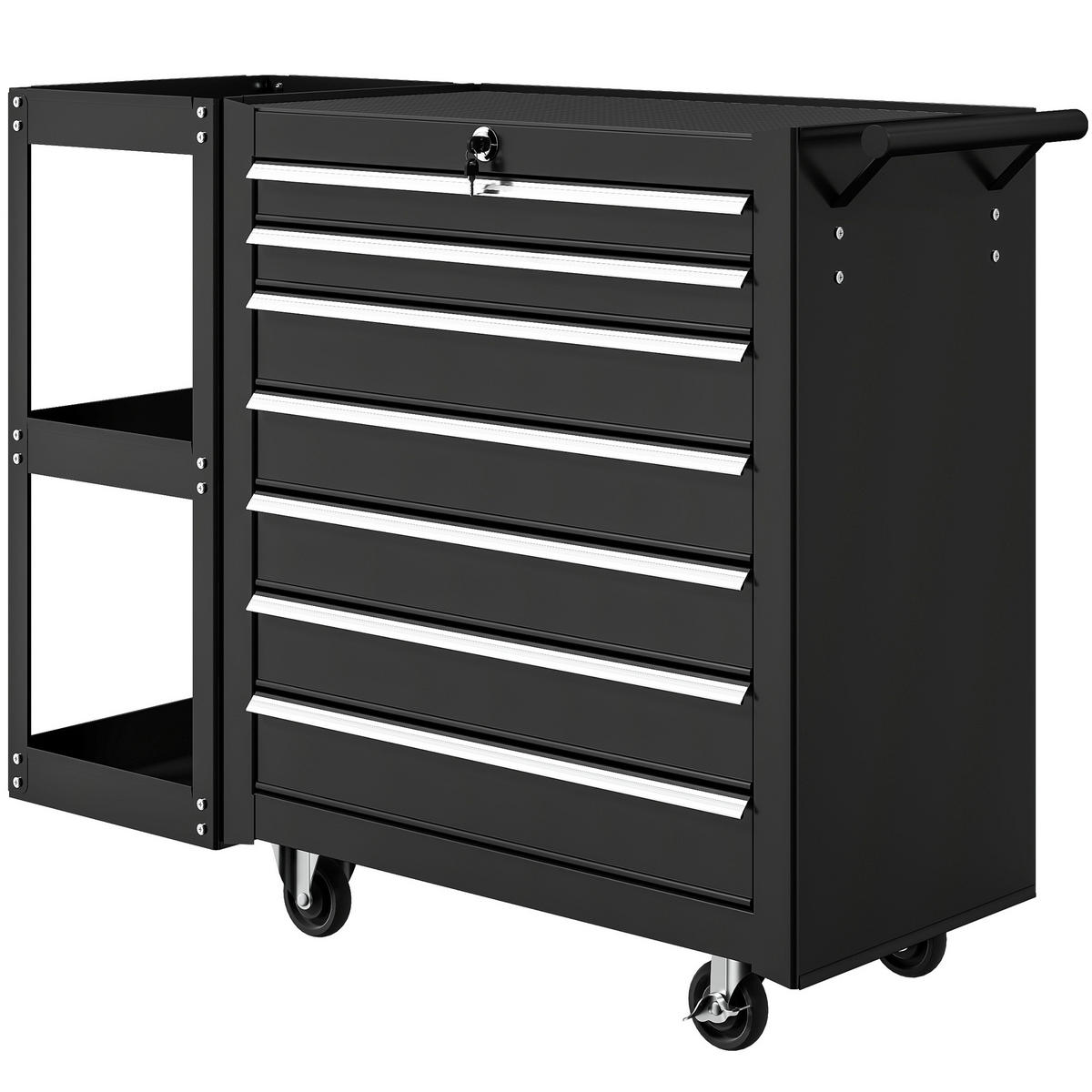 WERKSTATTWAGEN DE-10503 Schwarz - Schwarz, Metall (33.5/75/96cm) - ComfortXL