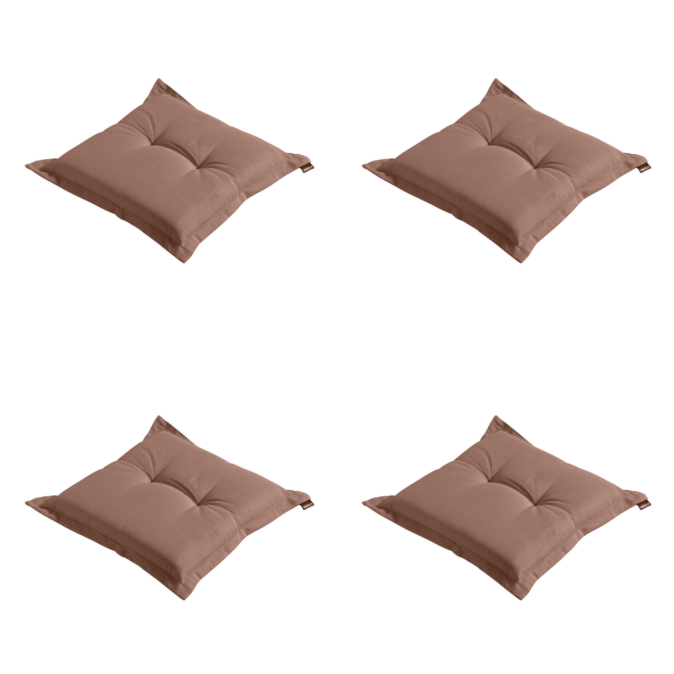 SITZKISSEN Panama - Braun - 50/50/7 cm - 4er-Set - Braun, Textil (50/7/50cm) - Madison