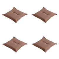 SITZKISSEN Panama - Braun - 50/50/7 cm - 4er-Set - Braun, Textil (50/7/50cm) - Madison