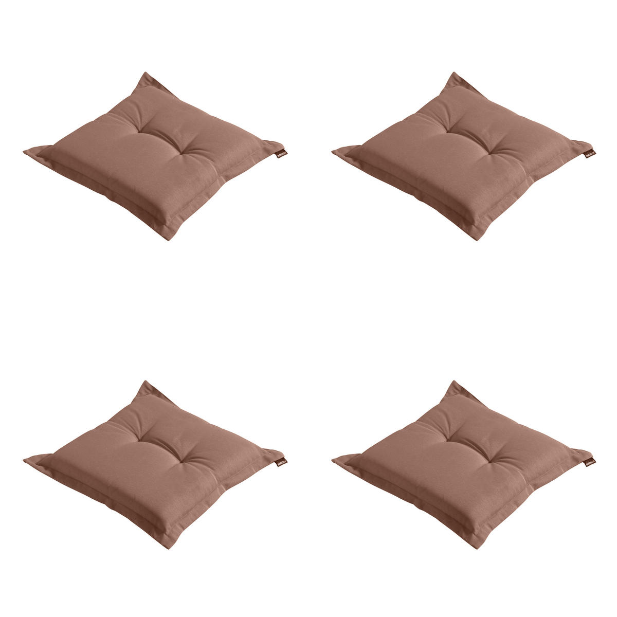 SITZKISSEN Panama - Braun - 50/50/7 cm - 4er-Set - Braun, Textil (50/7/50cm) - Madison