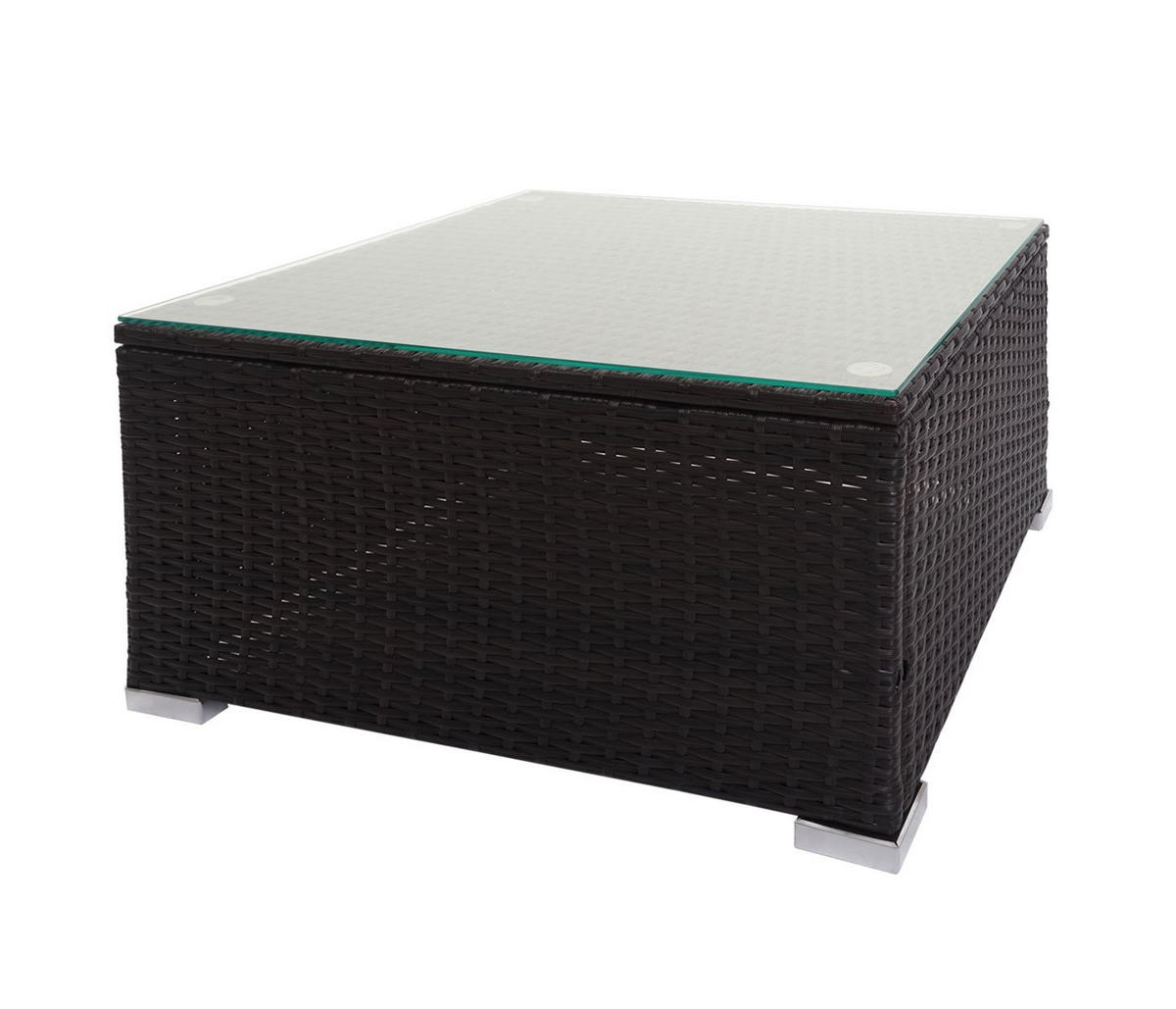 POLY-RATTAN GARNITUR Braun, Grau, Orange - Braun/Orange, Kunststoff - MCW