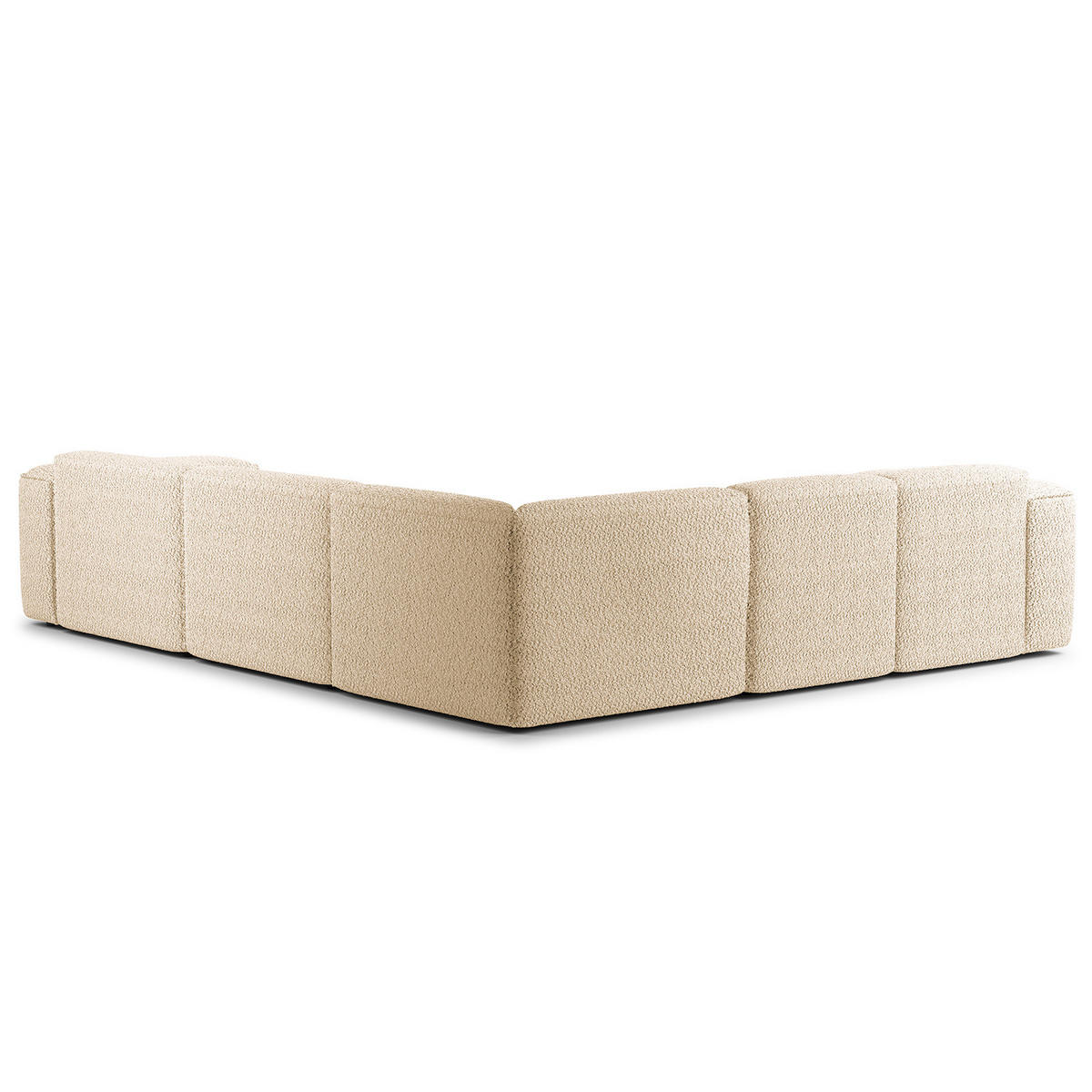 ECKSOFA mit Rundecke - Beige/Schwarz, Kunststoff/Textil (325/260cm) - home24