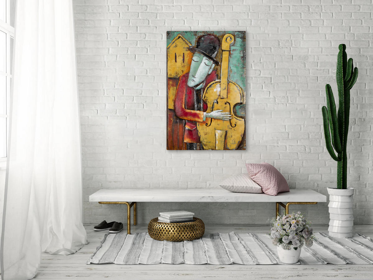 METALLBILD Bunt 60/90 cm - Multicolor, Metall (4.2/90cm) - KUNSTLOFT