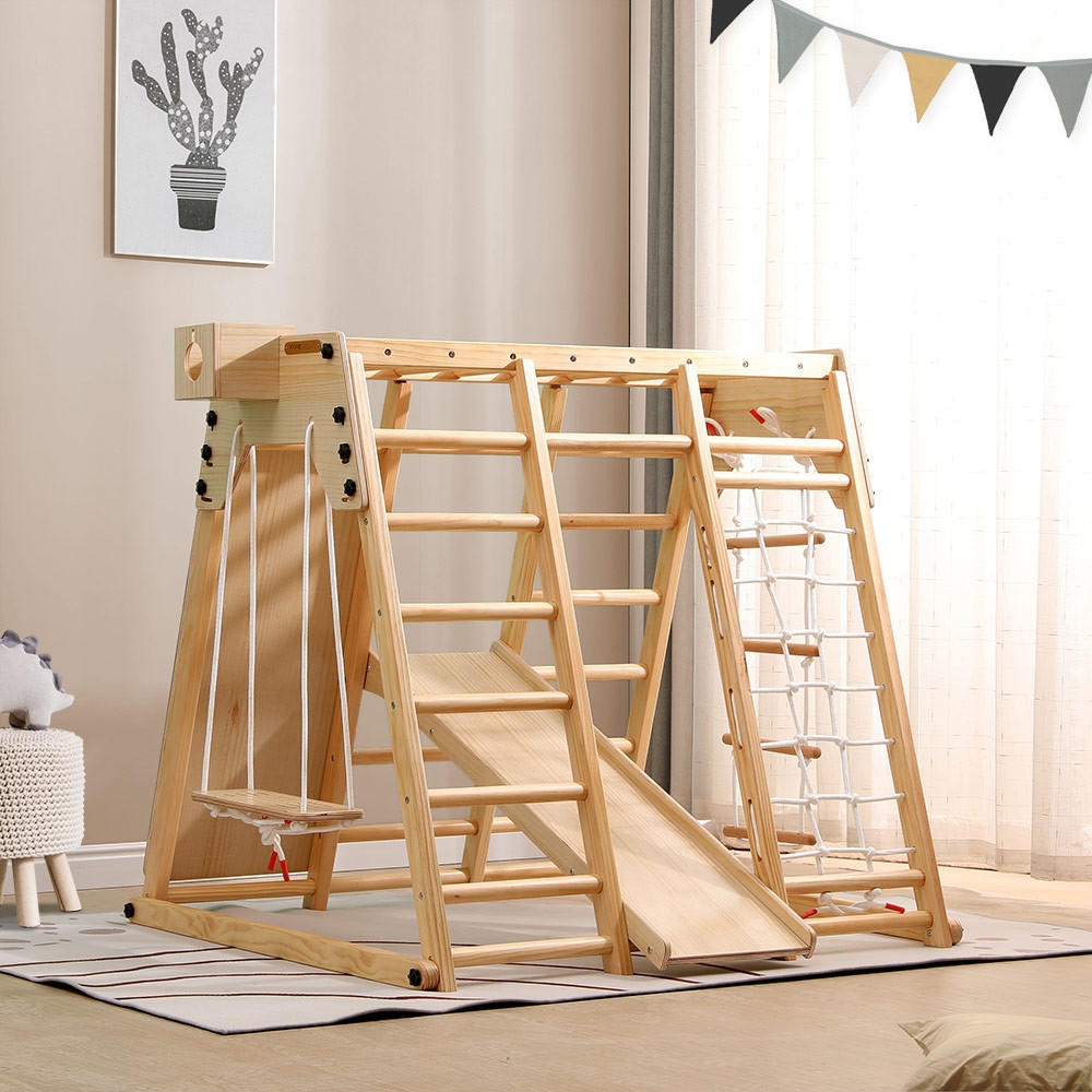 KLETTERGERÜST LIO - Naturfarben, Holz (112/121/121cm) - Home Deluxe