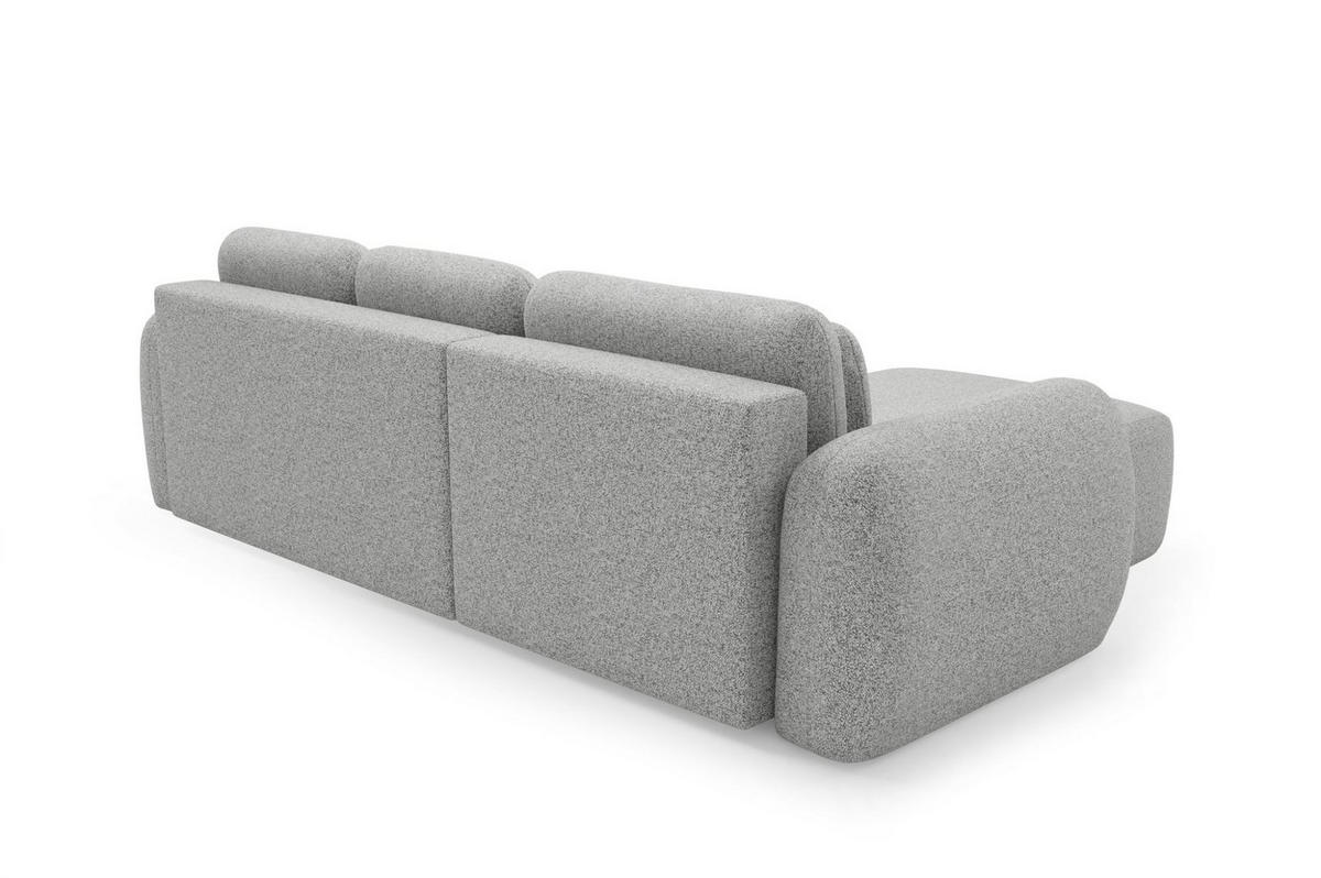 ECKSOFA Gaston Mit Schlaffunktion - Hellgrau, Holzwerkstoff/Textil (304/190cm) - Fun Möbel