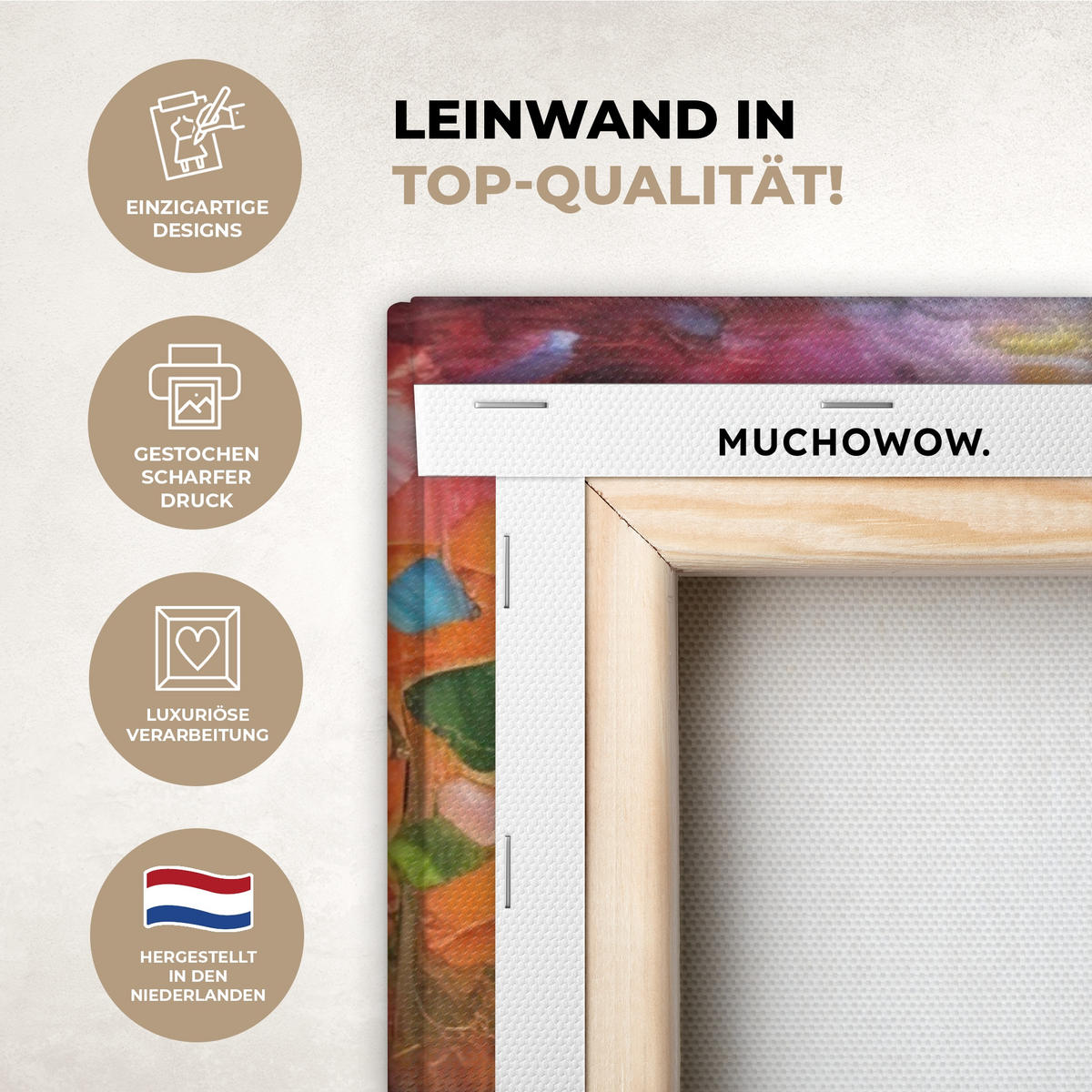 LEINWANDBILD Landschaft - Wald - Farben - Natur Wanddeko Schlafzimmer 60x90 cm - Multicolor, Textil (60/90cm) - MuchoWow