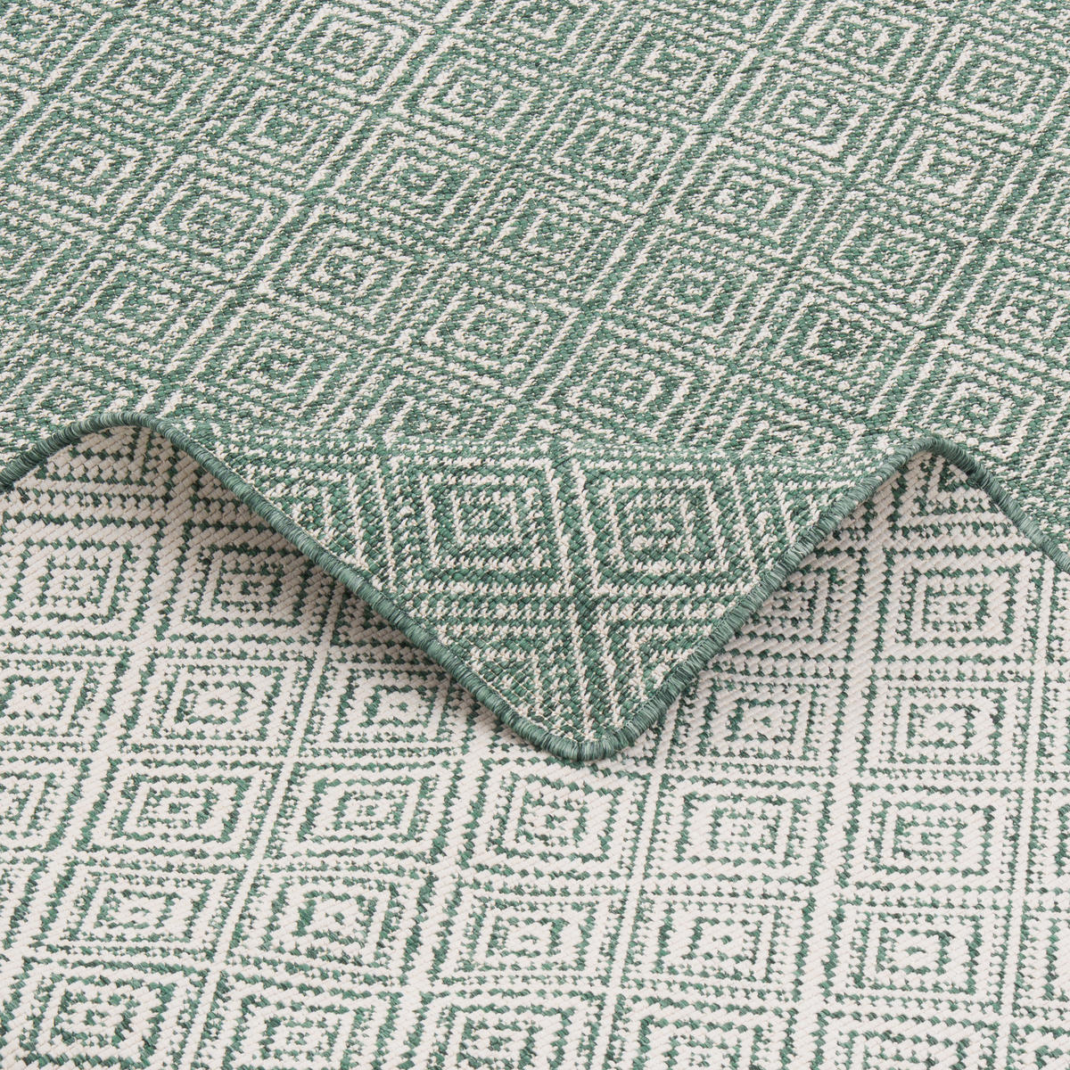 IN- UND OUTDOOR TEPPICH LÄUFER BEIDSEITIG NEWPORT - Grün, Textil (80/200cm) - Snapstyle