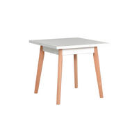ESSTISCH Oslo 1, 80/80 cm, weiss - Weiß, Holz (80/80/75cm) - Leaf Design