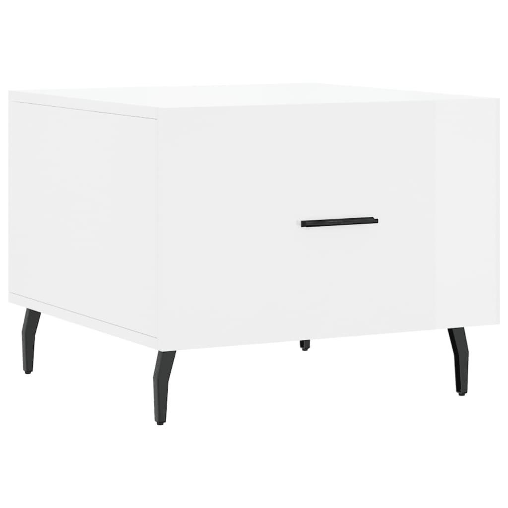 COUCHTISCH Hochglanz-Weiß 50x50x40 cm Holzwerkstoff - Weiß, Holzwerkstoff (50/50/40cm) - furnicato