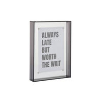 BILDERRAHMEN Gayo Acrylic Grau 3/19/14 cm - Grau, Kunststoff (19/14/3cm) - Present Time