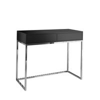 SCHMINKTISCH Cubic 80 Schwarz, mit Chromgestell - Chromfarben/Schwarz, Holzwerkstoff/Metall (35/80/80cm) - Bettso