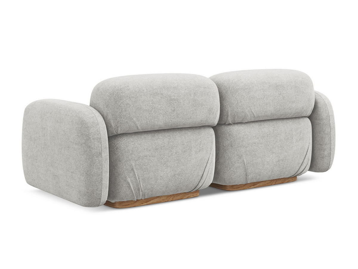 3-SITZER SOFA Rechts Bouclé Stoff Beige - Beige/Creme, Holz/Textil (258/73/95cm) - Makamii
