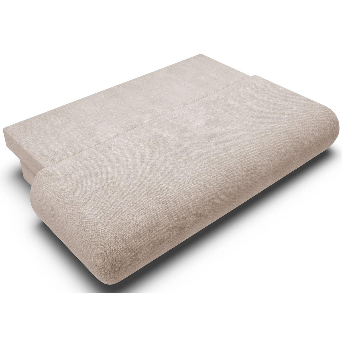 3-SITZER SCHLAFSOFA Hellbeige Chenille - Ecru/Schwarz, Kunststoff/Textil (214/74/100cm) - Selsey